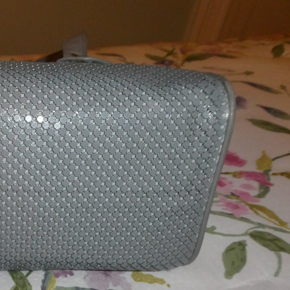 VNT Whiting Davis Leather Trim Satchel Handbag! - Picture 4 of 7